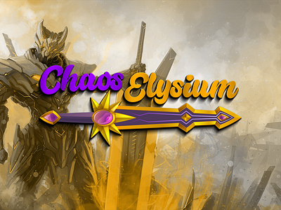 Chaos Elysium (Unique 3D Gaming Logo Mockup Design) branding design graphic design illustration illustrator logo logo design ui ux vector