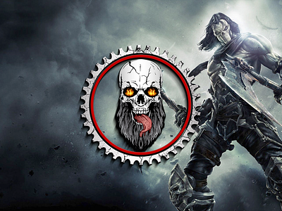 Horror Skull Gear Gaming Logo (Unique 3D Gaming Logo Mockup Desi branding design graphic design illustration illustrator logo logo design ui ux vector