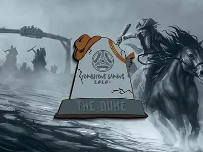 Tombstone Gaming 2020-The DUKE (Unique 3D Gaming Logo Mockup Des branding design graphic design illustration illustrator logo logo design ui ux vector