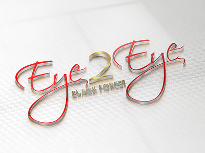 Eye 2 Eye Black Forest (Unique 3D Logo Mockup Design)