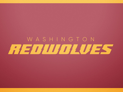 Washington Redwolves Logotype branding chris swinn design dynamic football icon italic logo logotype rebrand redskins redwolves sharp speed typography washington wolves