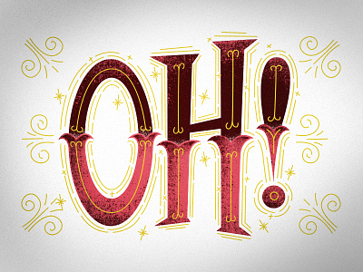 Oh! design illustration typography
