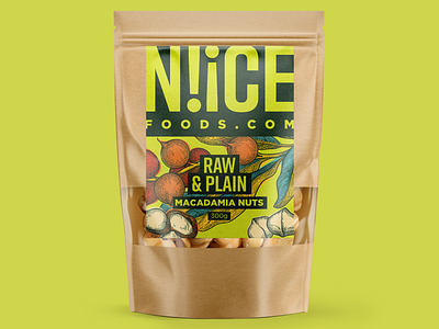 N!iCE Foods 2 graphic design illustration nuts packaging packaging design