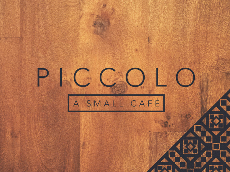 Piccolo logo identity typography pattern restaurant