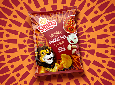 Simba Chips chips fast food packaging packaging design pattern simba chips snacks