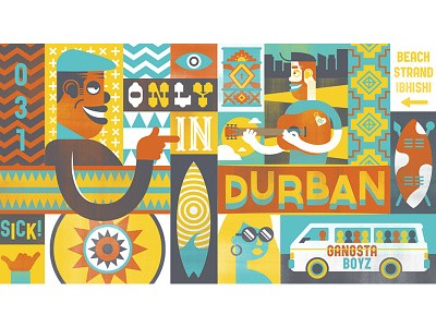 Only In Durban - 01 culture durban illustration people vector