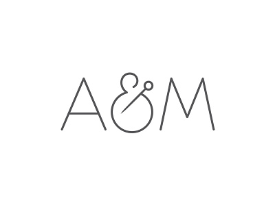 A & M ampersand branding fashion logo men menswear