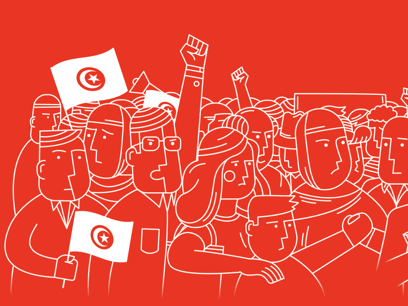 Foreign Policy Magazine Editorial editorial illustration monoline politics tunisia vector