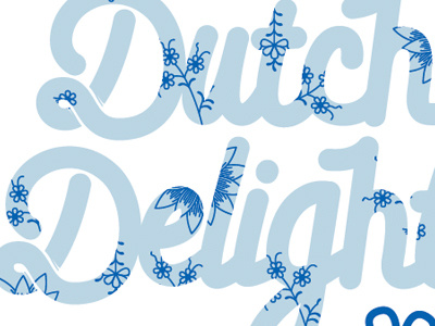 Dutch Delight delft logo typography