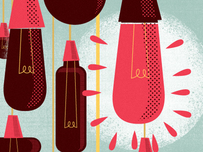 Lightbulbs (Poster process) design illustration lightbulbs poster