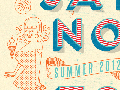 Summer Girls illustration typography