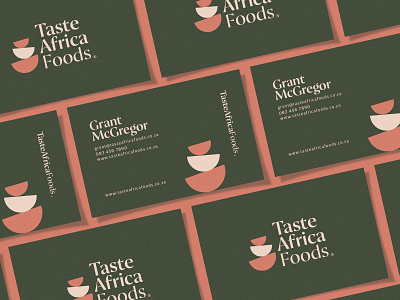 Taste Africa Foods - Business Cards branding business cards design identity logo