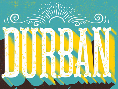Durban typography design illustration