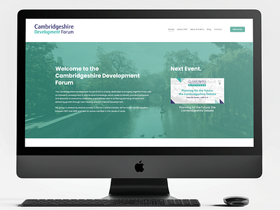 Cambrigeshire Development Forum website blue green intuitive professional user experience webdesign website