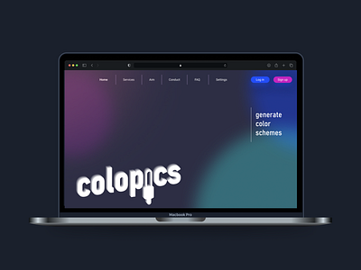 COLOPICS clean design graphic design illustration logo minimal typography ui ux website