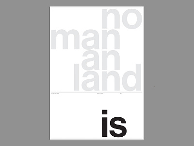 no man is an island / poster / 2017 graphic design poster
