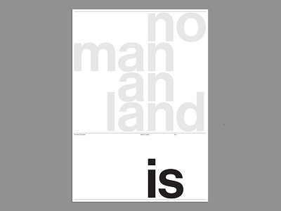 no man is an island / poster / 2017