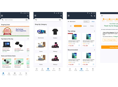 Amazon Redesign amazon app branding case design eleminate flaws project study template ui ux