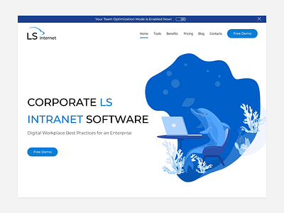 Ls Intranet art design illustration ui ux web website