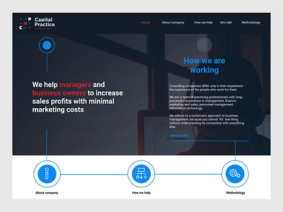 Capital practice design ui ux web website