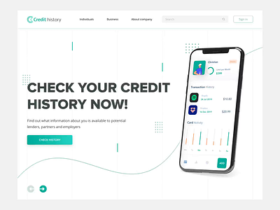 CreditHistory design illustration ui ux vector web website