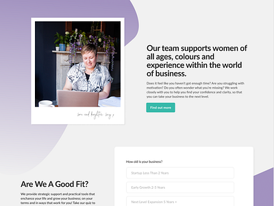 Are we a good fit? card figma gradient polaroid shapes web design