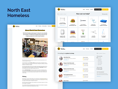 North East Homeless charity not for profit web design web development wordpress