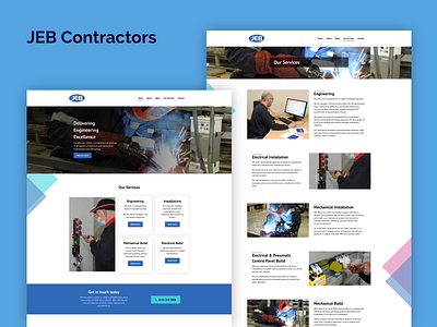 JEB Contractors contractor electric gas heating web design web development wordpress