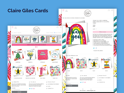 Claire Giles Cards ecommerce integration migration shopify web app web development