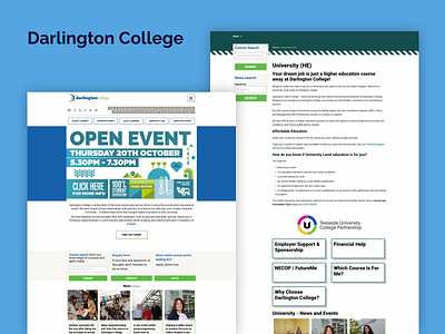 Darlington College college education integration technical seo web development wordpress