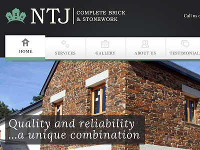 NTJ Complete Brick & Stonework brick menu navigation stone website