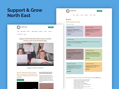 Support & Grow North East charity gutenberg web development wordpress