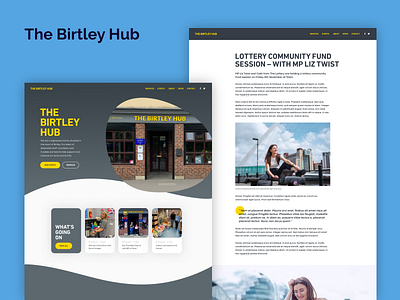 The Birtley Hub adobe xd charity gutenberg web design web development wordpress