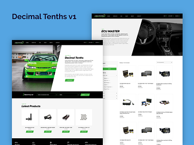 Decimal Tenths - v1 Design adobe xd automotive ecommerce garage ui web design