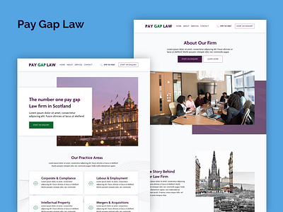 Pay Gap Law adobe xd attorney law firm lawyer scotland web design wireframes
