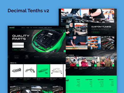 Decimal Tenths - v2 adobe xd automotive ecommerce garage vehicle web design