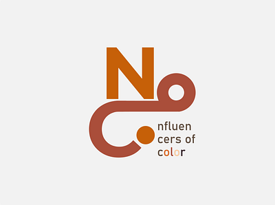 Nfluencers of Color design flat logo minimal