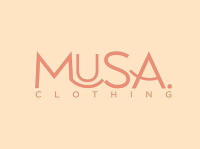 Musa Clothing design flat logo minimal