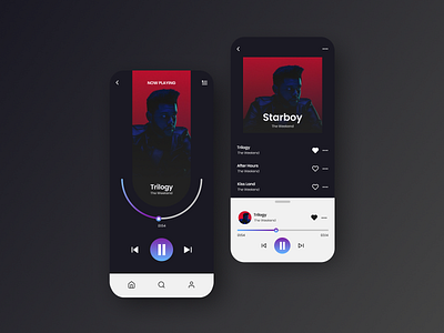 Music Player Exploration design flat mobile mobile app mobile app design mobile ui music app music player ui