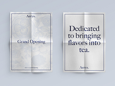 Aerys - opening soon print materials branding flowers illustration opening soon patterns poster print tea