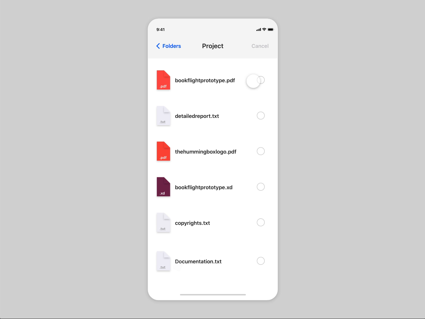 File Manager Select and Delete by Prakash on Dribbble