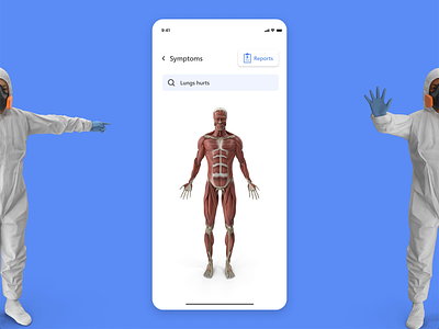 Doctor - Symptoms analytics anatomy animation app designer doctor app human body lungs scan ui uidesign uiux ux ux designer ux research uxdesign