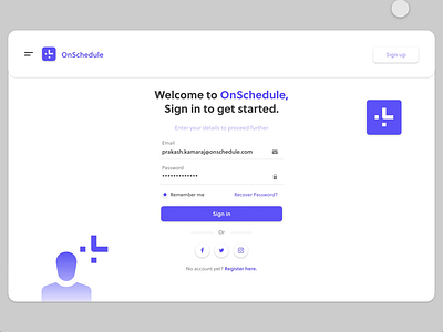 OnSchedule - Product Design(Part 1) adobe xd animation brand branding dashboard ui design designer graphic design icon logo micro interaction product design ui ux