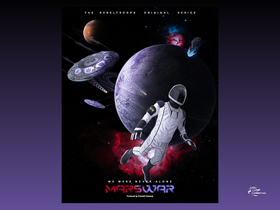 MARSWAR / We were never alone - Poster Design 3d 3dfilmconcept adobe art brand branding cinema poster design designer illustration photoshop poster poster design typography vector