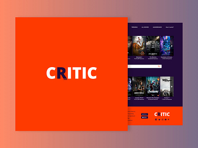 CRITIC Landing Page clean critic film landing page product page review ui visual design web web design