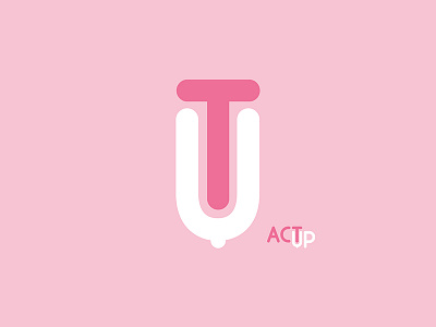 Act Up - AIDS Awareness Campaign Logo awareness campaign condom construction grid icon logo minimal modern