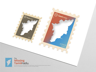 The Missing Tamilnadu. chennai culture design graphic design icon illustartion nationwide paper paper art politics stamp state tamilnadu tamilnadu stamp typography vector