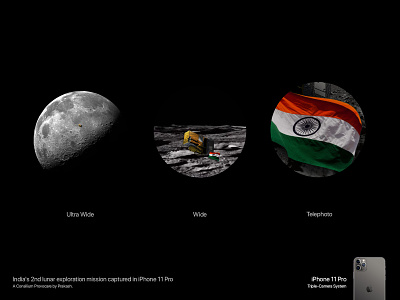 iPhone 11 Pro - Chandrayaan 2 Concept apple chandrayaan2 check concept crash creative creativeads flag india iphone isro moon moonlanding rover vikram