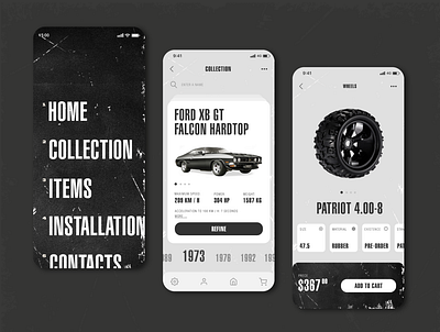 Retro auto Ford mobile app app design icon illustrator mobile app design mobile ui ui ux web website