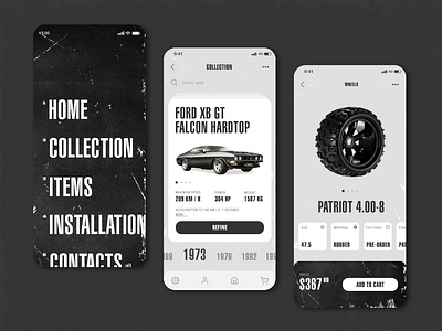 Retro auto Ford mobile app